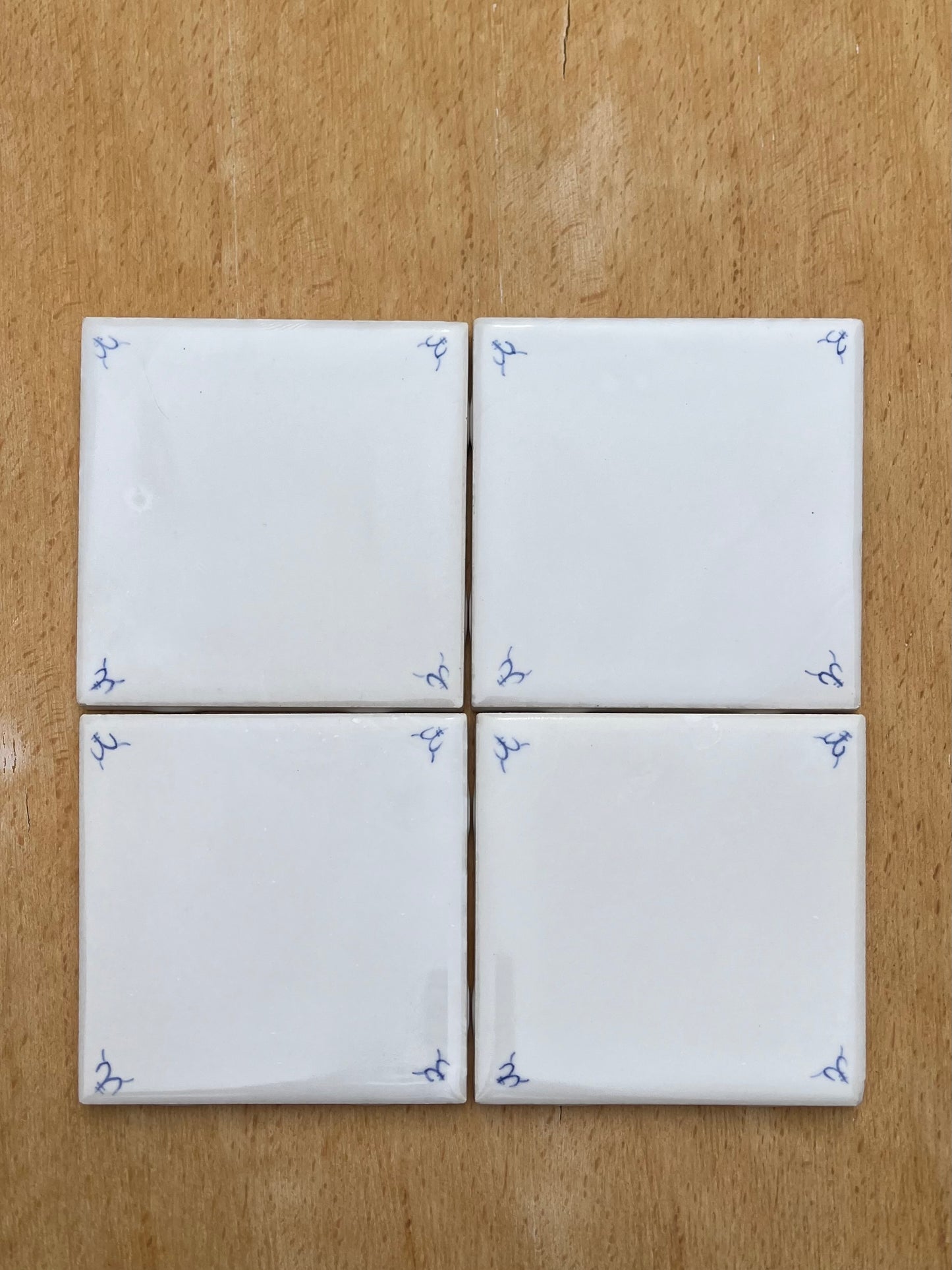 The Edge of the Forest - set of twelve 4.25" hand painted tiles