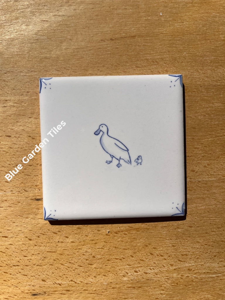 Farm Motif - Delft Style Tiles For Back Splash Set Of Nine 4.25 Hand Painted French Country