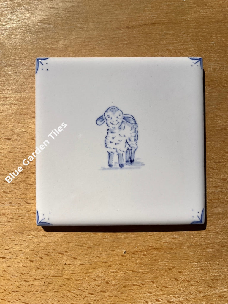 Farm Motif - Delft Style Tiles For Back Splash Set Of Nine 4.25 Hand Painted French Country