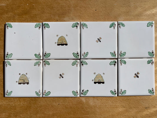 Special order for Chyann - Set of 48 hand painted 4.25" tiles